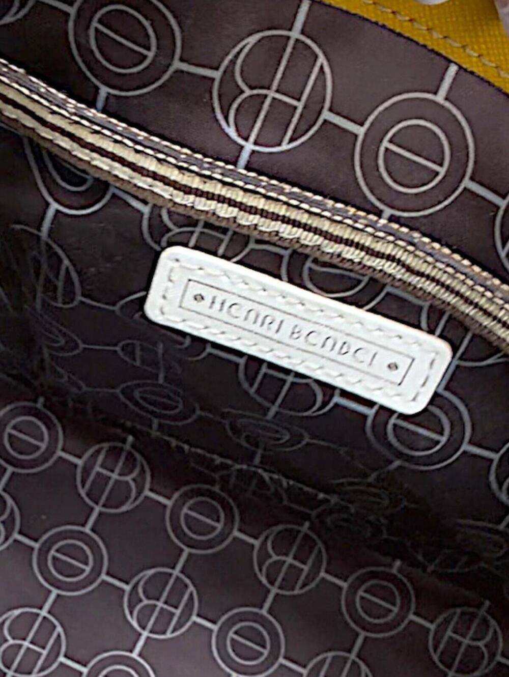 Henri Bendel Rare West 57th Crystal Satchel Crossbody Yellow Saffiano Leather - Picture 5 of 9